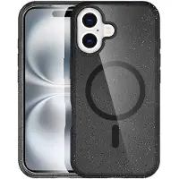 IMoshion Coque Pailletée avec MagSafe Apple iPhone 16 - Glitter Noir