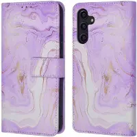 IMoshion Étui de télephone portefeuille Design Samsung Galaxy A14 (5G/4G) - Purple Marble