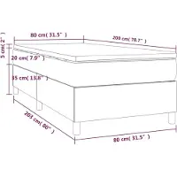 vidaXL Lit Boxspring avec matelas Cappuccino-Brun 80x200cm simili-cuir