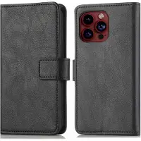 IMoshion Étui de télephone portefeuille de luxe Apple iPhone 15 Pro - Noir