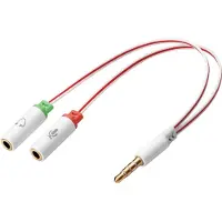 Sandberg 508-59 - Séparateur audio (2 x 3,5 mm/3,5 mm), blanc
