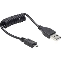 Gembird CC-MUSB2C-AMBM-0.6 - Câble USB - Micro-USB de type B (M) pour USB (M) - 60 cm - bobiné, moulé - noir