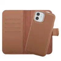Selencia Étui portefeuille amovible Olyn avec MagSafe pour Apple iPhone 12 (Pro) - Marron