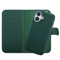 Selencia Étui portefeuille amovible Olyn avec MagSafe pour Apple iPhone 16 - Vert