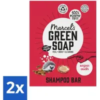 Marcels Green Soap Marcel's Green Soap - Shampooing Bar - Argan & Oudh - Fortifie et nourrit - 90 gr - Pack avantage - 2 pièces