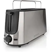 Gastronoma 18140004 - Grille-pain - 2 fentes - 1000 W - 7 niveaux de brunissage - Réchauffeur - Noir