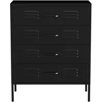 Lendo Online Commode 80x40x100 cm Métal Noir