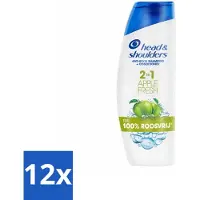 Head & shoulders - Shampooing - 2 en 1 - Apple Fresh - 100 % sans pellicules - 300 ml - Pack avantage - 12 pièces