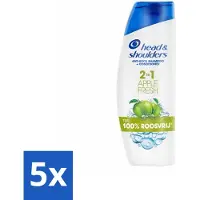 Head & shoulders - Shampooing - 2 en 1 - Apple Fresh - 100 % sans pellicules - 300 ml - Pack avantage - 5 pièces