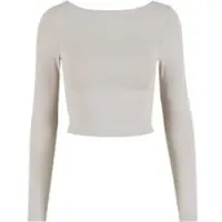 Urban Classics T-shirt manches longues de - Haut Manches Longues Slim - XS - XL - pour Femme - gris - Taille XS