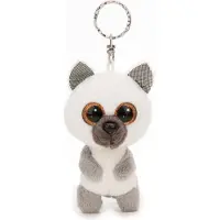 Nici Unisexe, Porte-clés, Porte-clés lémurien King Lou, Multicolore, Blanc, Gris
