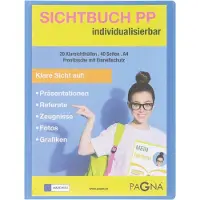 Pagna School Sichtbuch DIN A4, 20 Hüllen hellblau (A4, 1x)
