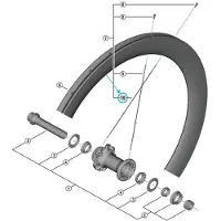 Shimano Rayon WH-R9270 VR gauche - pour roue avant, vélo de course à frein à disque...