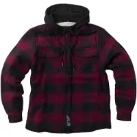 West Coast Choppers Hell Bent Flannel Hoodie Jacket Rouge 3XL Homme