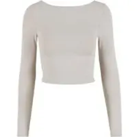 Urban Classics T-shirt manches longues de - Haut Manches Longues Slim - XS - XL - pour Femme - gris - Taille XL