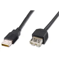 PremiumCord - Rallonge de câble USB - USB (F) pour USB (M) - USB 2.0 - 20 cm - noir