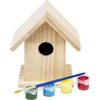 BS Toys bois cage d'oiseau peinture 6 pièces