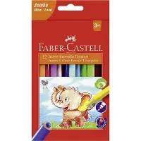 Faber-Castell Crayons de couleur - Triangulaire - Jumbo - 5,4 mm - - UneTaille - Set de Coloriage
