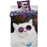 Faro Lin inclus Chat dans l'espace Coton, 140/200, 70/90 cm