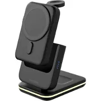Mobilize 4 In 1 Kabellose Ladestation mit Abnehmbarer Powerbank (23 W), Chargeur sans fil, Noir