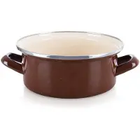 Orion Marmite émaillée MARRON 20,5 cm, 2,2 l