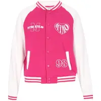 Mymo Veste de survêtement rose / blanc cassé