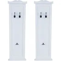 Generique Patère / portemanteau / vestiaire mural, 28x3,5x109cm laqué en blanc