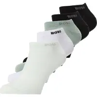 BOSS Lot de cinq paires de chaussettes basses en coton mélangé avec logo