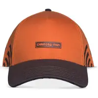 Difuzed Hommes, Casquette, CHAINSAW MAN - Logo - Casquette Ajustable, Noir, Orange, (Taille unique)
