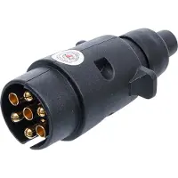 Bgs Prise mâle pour remorque caravane 7 pôles 12 V contact à vis