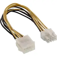 InLine 26631 Rallonge électrique interne, bloc d'alimentation vers carte mère 8 broches mâle/femelle, 0,2m