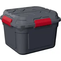 Sunware Q-line boîte de rangement étanche 90L anthracite rouge (53.10 cm, 90 l)