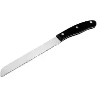 Nirosta 43802 Couteau À Pain Nirosta-Fit 31cm En Pom/Inox, Acier Inoxydable, Noir/Argent, 31 X 5 X 2 Cm