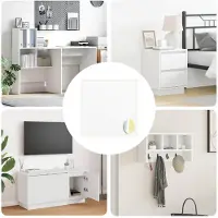 vidaXL Autocollant 12 pcs Blanc Ø 20 x 0,5 mm Papier