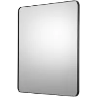 Vevor Miroir mural Miroir de maquillage Miroir de salle de bain 915 x 915 x 25 mm Cadre noir en alliage d'aluminium Miroir avec support en forme de Z