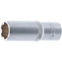 Bgs Douille longue profil ondul? super lock carr? 12.5 mm 1/2" taille 18 mm