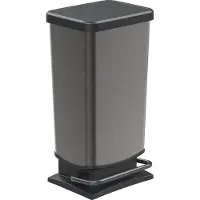 Rotho Paso pedaalemmer - prullenbak 40L - BPA vrij - grafiet (1754111102WS), Poubelle, Gris