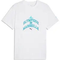 Puma T-Shirt fonctionnel 'Olympique de Marseille' azur / noir / blanc