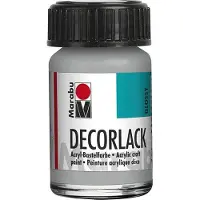 Marabu Acryllack "Decorlack", metallic-silber, 15 ml,im Glas
