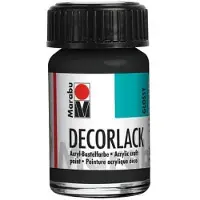 Marabu Acryllack "Decorlack", schwarz, 15 ml, im Glas