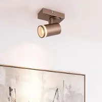 LumenXL Spot de plafond moderne Dotto dans une teinte terre chaude, 1 lumière - orientable