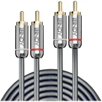 Lindy Cromo Line - Câble audio - RCA mâle pour RCA mâle - 3 m - anthracite - rond