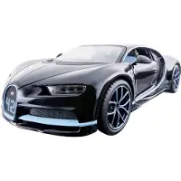 Maisto Voiture Bugatti Chiron Edition Spéciale 0-400-0 Km/H 42s 1/24eme - Noir