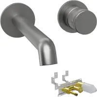 Blaufoss Pavilion robinet de lavabo encastré Brushed GunMetal incl élément intégré