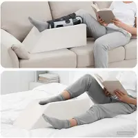 vidaXL Coussin Pour Les Jambes Uni Blanc