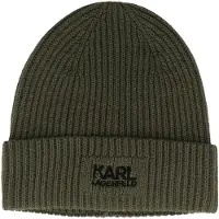 Karl Lagerfeld Bonnet '805601' vert foncé / noir