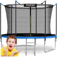Neo-Sport Trampoline de jardin 6ft/183cm avec filet intérieur et échelle