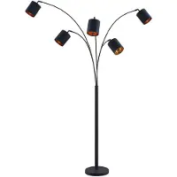 LINDBY Lampadaire Tissu En Métal Noir