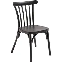 Oviala Chaise de terrasse en aluminium noire - Braga