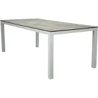 Venture Home Llama Table de salle à manger, blanc, gris.